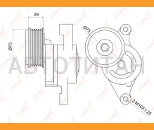 ���������� ����� ��������� ������������ Mazda 2(DY) 1.4-1.6 03 / 3(BK) 1.4-1.6 03-09 Lynxauto PT3025 PT3025 ����