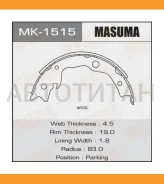 ������� ����. �����. Nissan Cube/ X-Trail/ Qashqai 07-/ Renault Koleos 08-/ Toyota Rav 4 06- Masuma MK1515 MK1515 ����