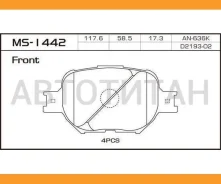 ������� ����. ���. Toyota Celica 1.8 16V 99-/ Corolla 1.8/ 2.0D-4D 02-04/ Corolla Verso 2.0D-4D 02-04 Masuma MS1442 MS1442 ����
