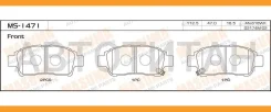 ������� ����. ���. Toyota Yaris 99- Masuma MS1471 MS1471 ����