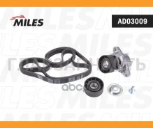 ������ 5PK1750 + 2 ������ Renault Logan/Sandero/Duster/Clio/Kang�oo/Megane 1.4/1.6 96-13 Miles AD03009 AD03009 ����