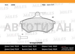 ������� ��������� �������� (��� ������� + �����) (����� Semi-Metallic) AUDI 80/VW GOLF III/Passat/Vento/Chery Amulet/Tiggo (TRW GDB430) E110065 E11006...