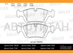 ������� ��������� �������� BMW E36/E46/Z3 E36/Z4 E85 98 (����� Low-Metallic, ISO 9001 ). Miles E400301 E400301 ����