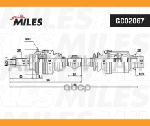 ������ � ����� ������ Mazda 6 2.0D 02- (ABS) (GKN 304312) GC02067 Miles GC02067 GC02067 ����