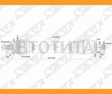 ������ � ����� FR RH Honda CR-V RD1 96-99 SAT HO5951, ������ �������� HO5951 ����