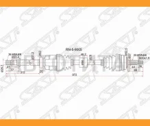 ������ � ����� FR RH Renault Duster 10- 1.6 ������ 2WD JR5 ���� SAT RN59005, ������ �������� RN59005 ����