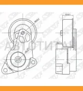 ���������� ���������� ����� MMC L200 2,5D 07-/Pajero Sport II 2,5D 08- SAT ST1345A009 ST1345A009 ����