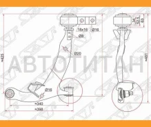 ����� ������ � �����. Nissan Teana 03-08 RH SAT ST545009W20C, ������ ST545009W20C ����