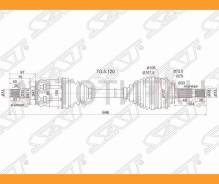 ������ � ����� FR Toyota LAND Cruiser Prado 120/150 02-/Lexus GX470 02-09/GX460 10, ������ �������� TO5120 ����
