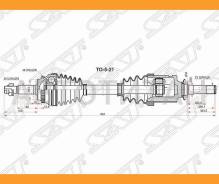 ������ � ����� FR RH Toyota RAV4 ACA2# 00-05 SAT TO521, ������ �������� TO521 ����