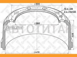 ����. ������� 419x178/188 H=228.6 d=288/335 n10x26 Fruehauf 31468, A31468, A30026, AJB0335001, 1018444, 1022676, AJB0026001, AJ0335001, 32313, AJ00260...