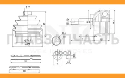 ���� ������� Lada Kalina 04-, 2110 95-, 2115 97- CVJ20043 ����