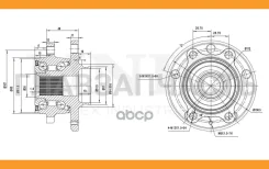 ������� �������� (� ABS) VW Passat B6-B7 05-, Tiguan 07-, Skoda Octavia (1Z3,1Z5) 04- HUB20008 ����