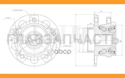 ������� ��������/������ (��� ABS) SsangYong Actyon II 12-, Korando III 10- UNIO HUB20025 HUB20025 ����
