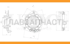 ����� ������������ �������� � ����������� Renault Megane II 02-, Scenic II 03-, Grand Scenic II 04- RMP13026 ����