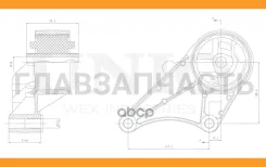 ����� ��������� �������� Opel Astra H 04-, Meriva B 10-, Zafira B 05- RMP15005 ����