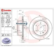 ���� ��������� Mitsubishi Pajero Sport III 15- ������ ����. D 315��. Brembo 09D85311 09D85311 ����
