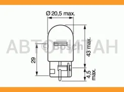 ����� Pure Light Standart W21W 12V [21W] [������] W21W 12V 21W W3X16d 1987302251 ����