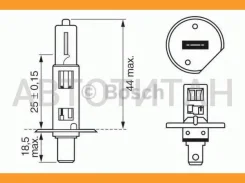 ����� (H1) 24V 70W P14.5s ���������� 64155, 13258, 503201U, H1, 24V70WH1Trucklight 1987302411 ����