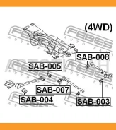 ����������� ������� ����������� ������ Subaru Impreza G11 2000-2007 SAB008 ����
