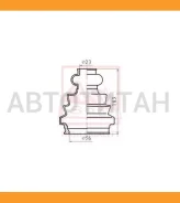 ������� ����� (�-�� ��� ������) 23x57x100 VW Transporter V 2003- ASBTT5M1 ����