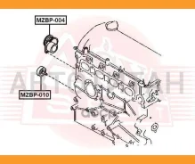 ����� �������� ��������� ������������ Mazda/ 3 BK 2003-2008 ASVA MZBP004 MZBP004 ����