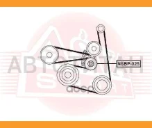 ����� �������� ��������� ������������ Nissan/ Primera P12 2001-2007 ASVA NSBP025 NSBP025 ����