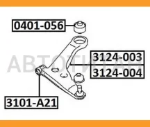 ����� �������� ������ ����� Chery Fora A21 2006- ASVA 3124004 3124004 ����