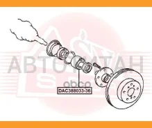 ��������� ��������� �������� (38x80x33x36) Toyota Caldina ST215/CT216 4WD 1997-2002 ASVA DAC38803336 DAC38803336 ����