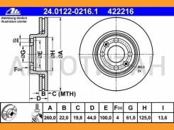 ����. ���� ���. ����. [260x22] 4 ���. Dacia Logan 2006, Logan MCV 2007, Sandero 2008 24012202161 ����