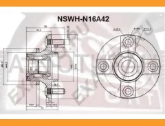 ������� ������ � ������� ��� Nissan Almera N16 (UKP) 2000-2006 NSWHN16A42 ����