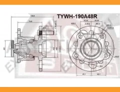 ������� ������ � ������� ��� Toyota Caldina ST190 1992-1996 TYWH190A48R ����