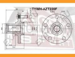 ������� �������� Toyota Avensis AT220 1997-2000 4350232080, 4350205020, 486902, 0182AZT220F ASVA Tywhazt220F TYWHAZT220F ����