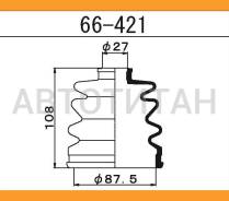 ������� ����� �������� /27*87,5*108/ Mitsubishi L037GV, �L037GW, �L038GV, �L038GW, �L035GW, �L048GV, �L043GW 66421 ����