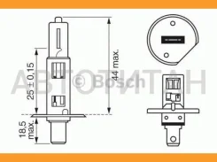 ����� Xenon Blue H1 12V [55W] [������] 55W 12V P14.5s 64150CB, 64150CBI, 12258BVUB1, 12258BV, 50310BU, 12V55WH1Xenonblue, H1, E12XP 1987302015 ����