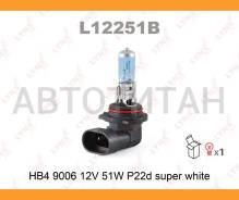 ����� HB4 9006 12V 51W P22D Super White HB4 9006 12V 51W P22D Super White L12251B ����