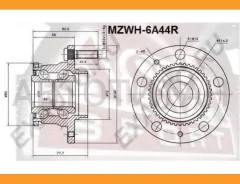 ������� ������ � ABS | ��� ����/��� | Mazda/ 6 GG 2002-2008Mazda/ 6 GY 2002-2008Mazda/ 323 BJ 1998-2004 ASVA MZWH6A44R MZWH6A44R ����