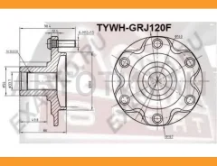 ������� �������� Toyota LAND Cruiser Prado GRJ120 2003-2009 ASVA Tywhgrj120F TYWHGRJ120F ����