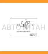 ���� �������� /�������� ������ /����� HDK ��� Honda Civic 4WD EF4 EF5; 23*49*26; HO-031; 44305SD9013 44305SH9003 44010SH9000 [HO031] HO031 ����