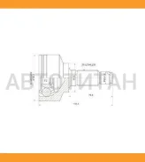 ���� �������� /�������� HDK ��� Honda Fit Jazz City 2003- GD6 L15A1; 28*52*26; HO-059; (TG-4459) 44306Seltool [HO059] HO059 ����