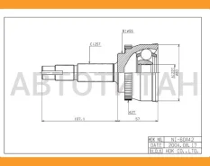 ���� �������� /�������� ������ /����� HDK ��� Nissan Sunny B15 1998-; 22*55*25; NI-060A42; (NI-E060A TG-7460Z42 TG-7413Z42) 391004M470 [NI060A42] NI06...