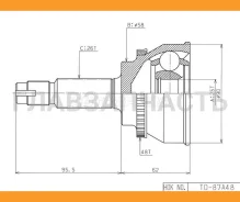 ���� (�������/ �����) Toyota Avensis (T250) 03-08 [TO87A48], �������� TO87A48 ����
