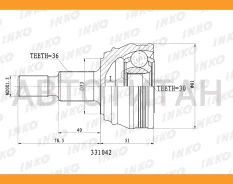 ���� �������36/30 | ����� ����/��� | Volkswagen�BORA�(1J2)��2000. �03- [331042] 331042 ����