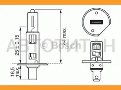 ����. Bosch H1 12v 55W Plus 50 Plus Life (�������) 1�� 1987301064 ����