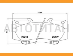 ������� �������� �������� Toyota Hilux 2.5D-4D 07 P83140 Brembo P83140 P83140 ����