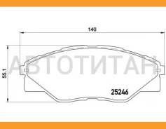 ��������� ������� �����. P83137 044650K290Brembo Toyota Hilux III 08- (NIBK. PN1802) (TRW. GDB3532, GDB7773) Brembo P83137 P83137 ����