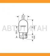 ����� W21W 12V 21W W3x16d Original LINE �������� ������������ �/� (���) 1 ��. 12V 21W W3X16D 7505 ����