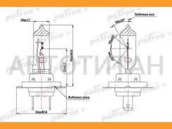 ����� ���������� H7 12V 55W PX26d ������� � ����� PLH71255 ����