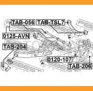 ����� ������� ������ ����� | ��� ����/��� | Toyota, Scioncaldina AZT24, ST246, ZZT241, TC ANT10 Febest 0120107 0120107 ����