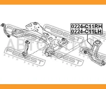 ����� �������� ������ Nissan Tiida C11 2005- Febest 0224C11RH 0224C11RH ����
